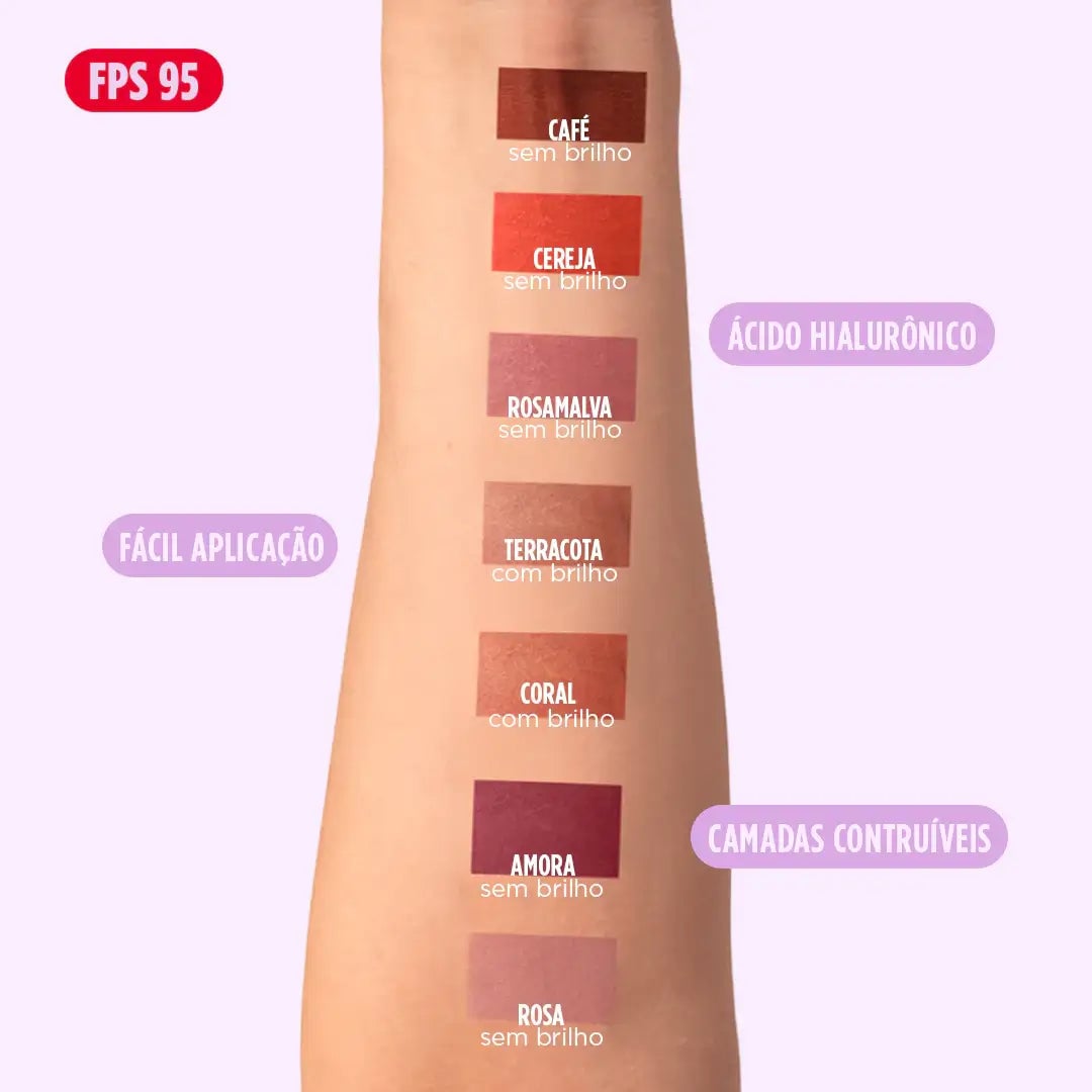 Bastão 3 em 1 - Blush, Batom e Sombra FPS 95 - 2